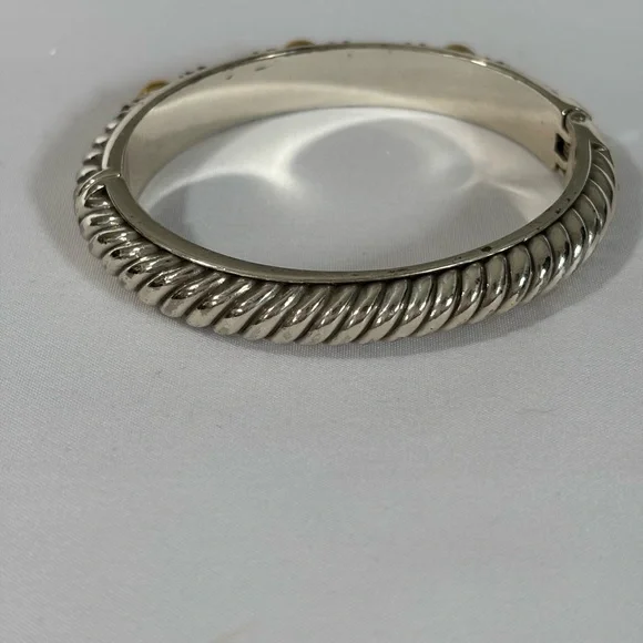 Brighton Vintage Gold plate |Silver Plate Gold Magic Bangle Bracelet - Picture 3 of 5